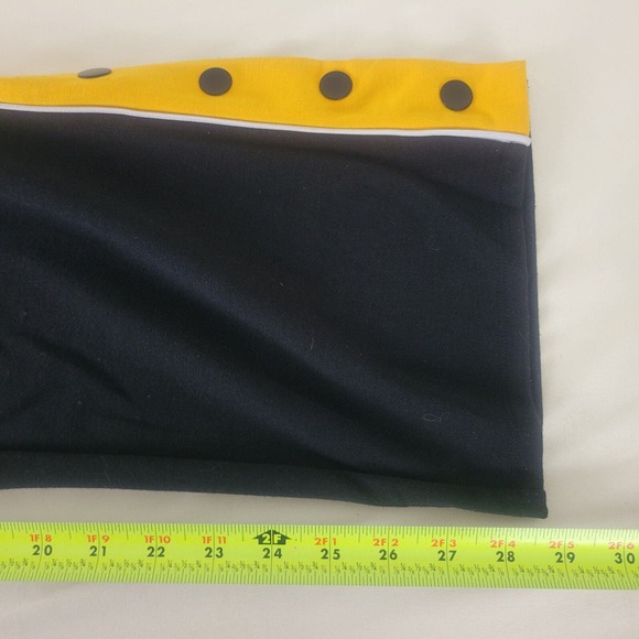 Forever 21 Womens Sweatpants Small Black‎ Yellow Stripe Drawstring Activewear - Picture 7 of 13